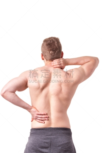 背痛,痛苦,男人,健康保健,姿态,背景分离,药,背面视角,脖子,2015年