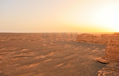 雅丹,敦煌,甘肃省,中国,戈壁滩,中国中北部,中国西北部,天空,水平画幅,高视角