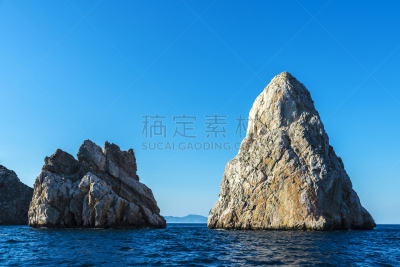 岩石,贫瘠的,岛,西班牙,巴利阿里玛代,赫罗纳省,群岛,水,天空,休闲活动