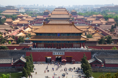 建筑,故宫,北京,远古的,桨叉架船,中式庭院,日落时分,庭院,古代,亭台楼阁