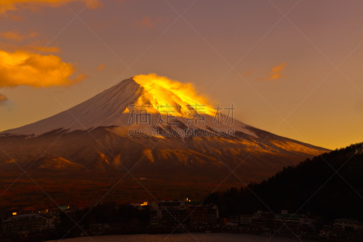 富士山,山,灵性,自然美,早晨,精进湖,河口湖,布希曼族,水平画幅,雪