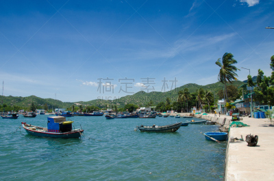 宁顺,乡村,鱼类,海湾,顺化,越南,绿松石色,夏天,户外,天空
