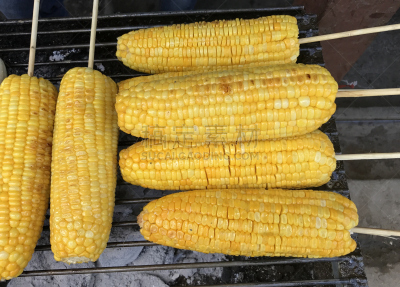 老玉米,炊具,甜食,热,水平画幅,无人,健康食物,烤,摄影