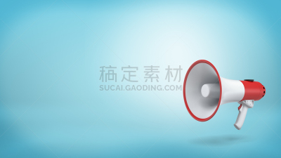 白色,一个物体,电,三维图形,红色,扩音器,蓝色背景,把手,能源,噪声