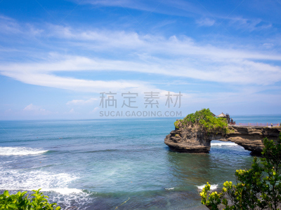 巴厘岛,海神庙,印度尼西亚,海滩,水,天空,水平画幅,无人,夏天,户外