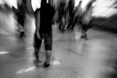 运动模糊,车站,行人,水平画幅,地铁,旅行者,行李,交通方式,现代,国际著名景点