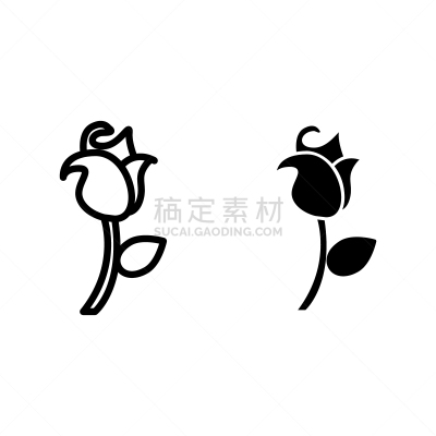 绘画插图,符号,白色,矢量,玫瑰,轮廓,移动应用程序,计算机图标,设计,花