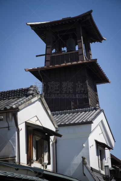 川越,古城,日本,钟楼,甘蔗,崎玉县,垂直画幅,木制,无人,摄影