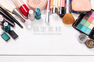 彩妆,商品,留白,背景,木制,多样,舞台妆,仪式妆,指甲刷,化妆用品