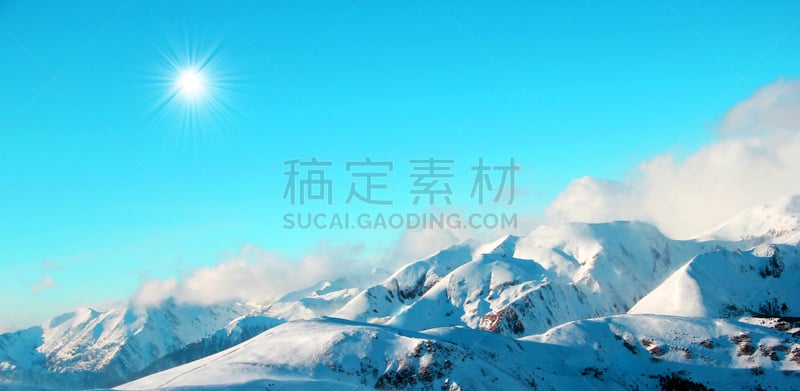 冬天,山,云,度假胜地,休闲活动,水平画幅,雪,滑雪坡,旅行者