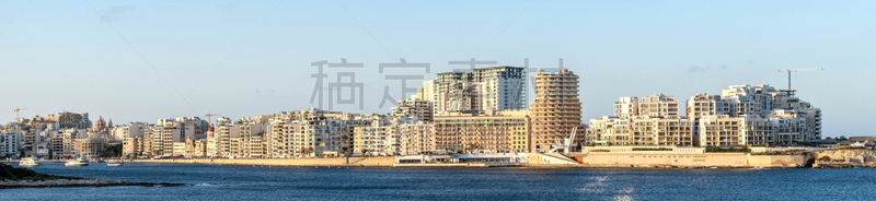 居住区,水,新的,水平画幅,户外,现代,马耳他,建筑业,工业,高处