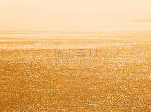 海洋,背景,在上面,阳光光束,水面,金色,水,天空,留白,在边上