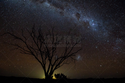 天空,星星,夜晚,银河系,轮廓,星系,水平画幅,无人,太空,科学