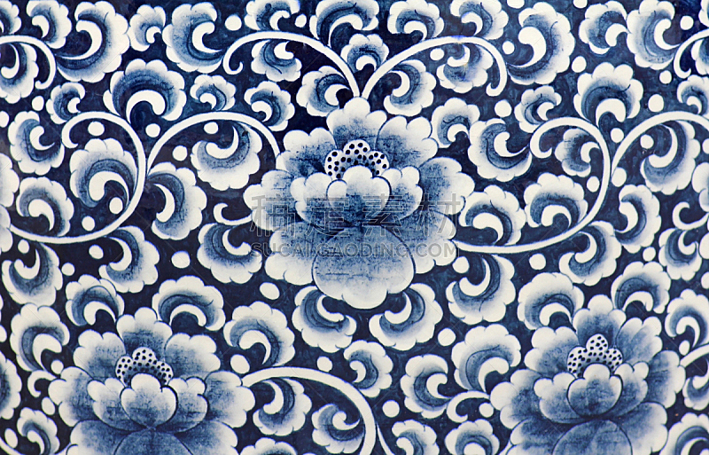 青花瓷,花纹,古代,瓷器,春节,式样,水平画幅,蓝色,手艺,计算机制图