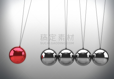 红色,牛顿碰撞球,特写,球体,永恒运动,铬合金,灵感,图像,设备用品,无人