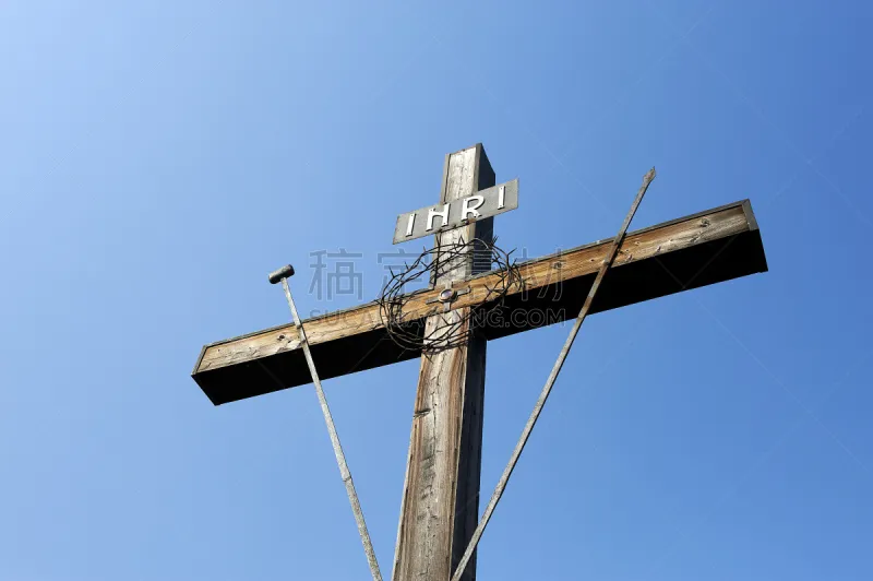 热情 复活节 水平画幅 山 符号 耶稣十字架 基督教 耶稣基督 复活 摄影图片素材下载 稿定素材