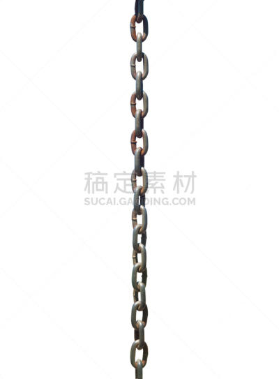 链,金属,生锈的,白色背景,工具带,垂直画幅,无人,钢铁,泰国,工业