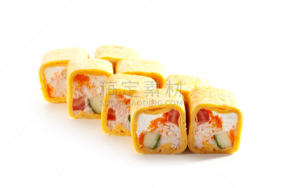 小圆面包,墨西哥玉米煎饼,奶油干酪,寿司卷,薄烤饼,水平画幅,无人,开胃品,膳食,海产