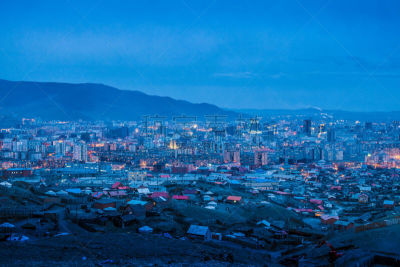 夜晚,都市风景,乌兰巴托,青绿色,水平画幅,无人,户外,genghis khan,印度,夜生活