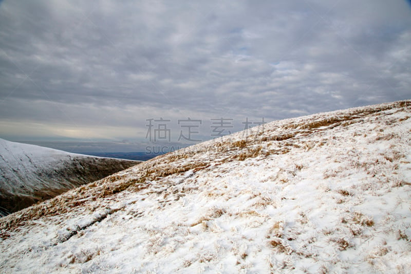 雪,冬天,山,水笔,老色迷,电扇,停泊的,旷野,摩尔人风格,威尔士