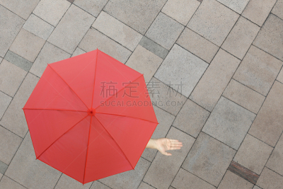 伞,手,红色,石材,室内地面,男人,伞架,风险,雨,暴风雨