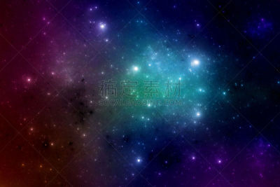 绘画插图,太空,幻想,星星,加莱克斯草,创世纪,远距离,天空,美,星系