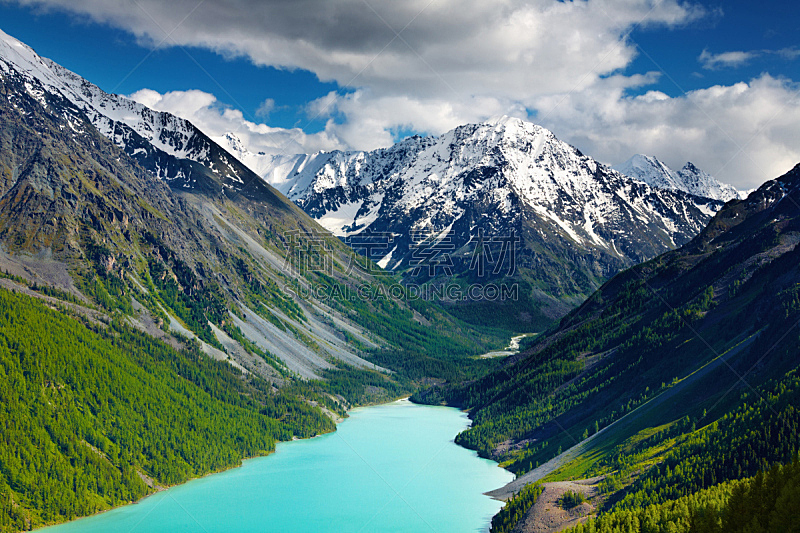 湖,山,自然,水平画幅,岩石,雪,无人,蓝色,夏天,户外