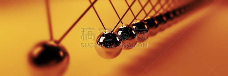 绘画插图,三维图形,黄金,概念,牛顿碰撞球,牛顿,多米诺效应,球,领导能力