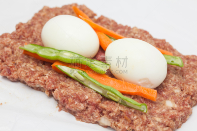 meat loaf,鸡蛋,蔬菜,塞满了的,肉馅面包,肉末,水平画幅,家庭生活,组物体,肉