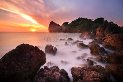泰国,巴蜀,自然,风景,海滩,自然美,居住区,旅行者,旅行,日出