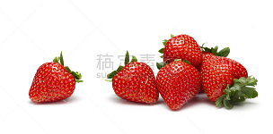 草莓,白色背景,饮食,水平画幅,水果,无人,全景,有机食品,背景分离,特写