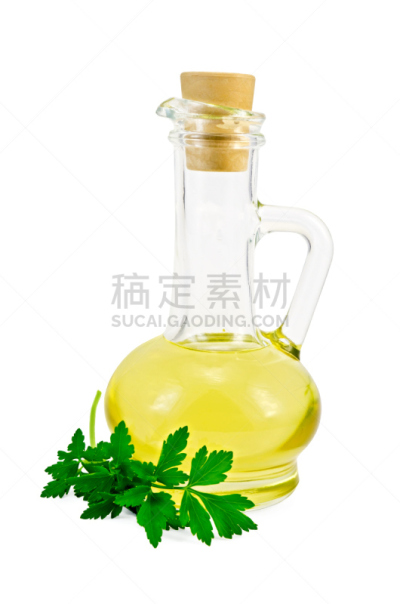 玻璃水瓶,食用油,欧芹,营养阶段,垂直画幅,素食,琥珀,无人,玻璃,纯净