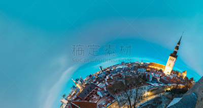 夜晚,传统,塔林,都市风景,冬天,著名景点,远古的,建筑,爱沙尼亚,照亮