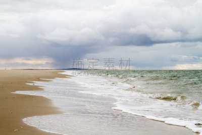 雨,海滩,水平画幅,无人,泰尔斯海灵岛,户外,德国北海地区,云景,海浪,海景