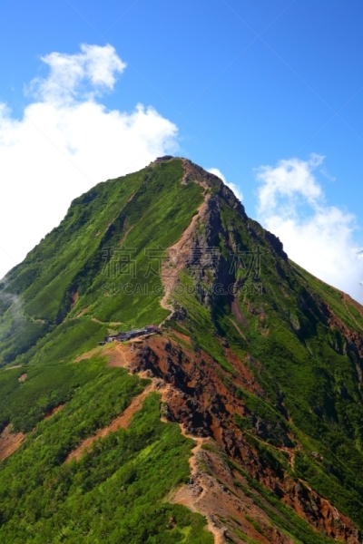 山顶,长野县,纯净,清新,环境,云,自然美,小路,岩石,夏天