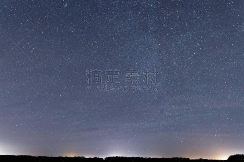 天空,夜晚,仙女座星系,星星,大量物体,蓝色,仙后座,黑色,星系,水平画幅