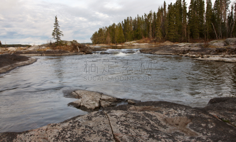 草河,马尼托巴湖,北,湍急的,水平画幅,岩石,无人,风景,户外,摄影