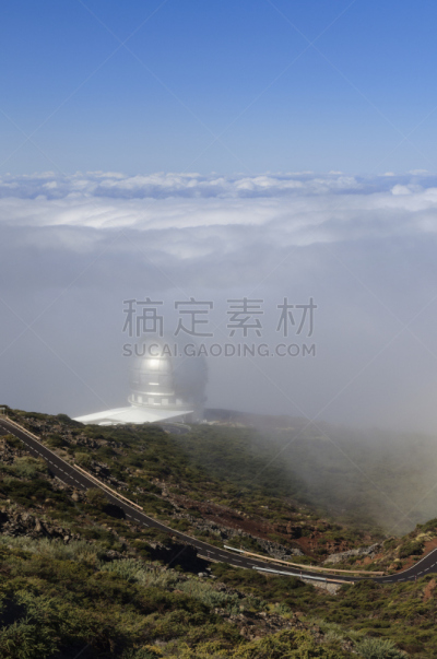 帕尔马,望远镜,加那利群岛,洛克人天文台,垂直画幅,天空,无人,大西洋群岛,科学,户外