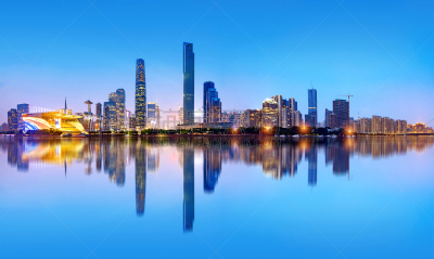城市天际线,广州,办公室,新的,水平画幅,夜晚,曙暮光,旅行者,东莞,都市风景