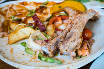 牛排,盘子,速成食品,色彩鲜艳,小排骨,冷食类,烤牛肉,肋骨,动物骨,贪欲