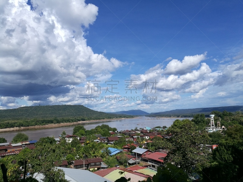 泰国,河流,自然,风景,国家公园,森林,雨,石头,计程车车站,乌汶