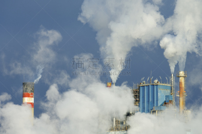 造纸工业,造纸厂,天空,水平画幅,无人,蓝色,化工厂,工业,彩色图片