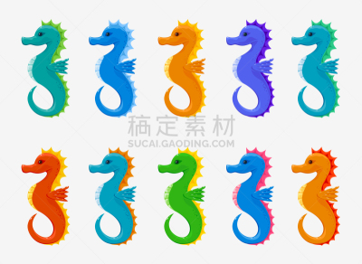 海马,白色背景,背景分离,热带气候,脑部,动物,动物内脏,水下,乱画,鱼类