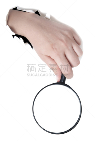 放大镜,手,发现号,小规模的放大,磨损的,侦探,垂直画幅,留白,透过窗户往外看,科学实验