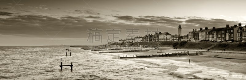 索斯沃德,全景,天空,水平画幅,无人,英格兰,海岸地形,户外,灯塔楼,非凡的