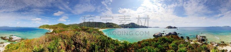 地形,冲绳县,水,天空,里山,水平画幅,无人,偏远的,户外,海滩