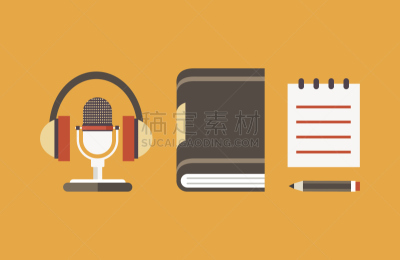 矢量,平坦的,组物体,放音设备,商务,博客,计算机软件,绘画插图,基于网络的广播,耳机