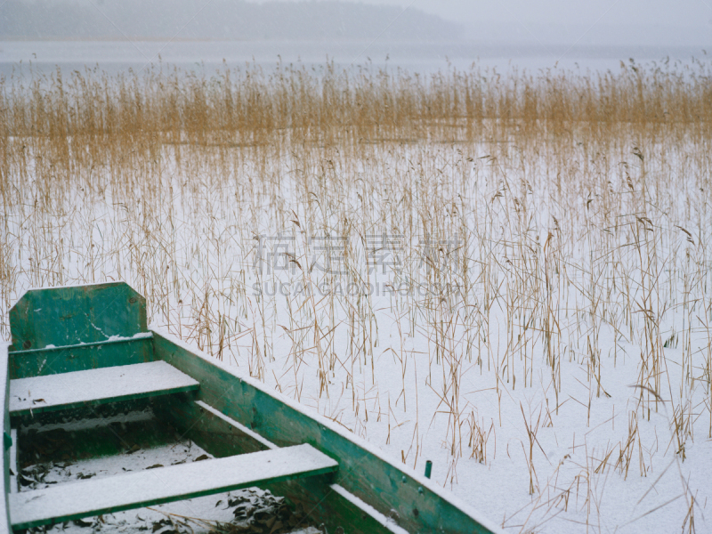 雪,船,进退维谷,白昼,季节,风景,环境,冬天,图像,天气