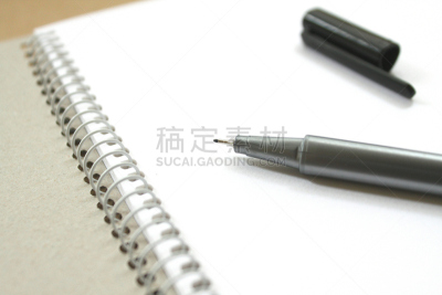 笔记本,水笔,办公室,留白,办公用品,艺术,水平画幅,无人,墨水,在边上