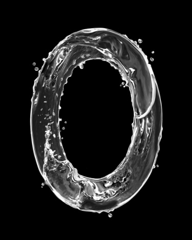 数字0,水,分离着色,黑色背景,字母,垂直画幅,无人,溅,做,行动